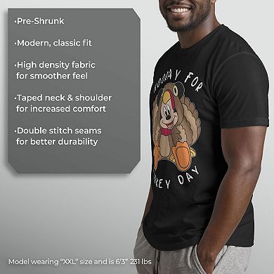 Disney's Mickey Mouse Hooray For Turkey Day Men's Graphic Tee