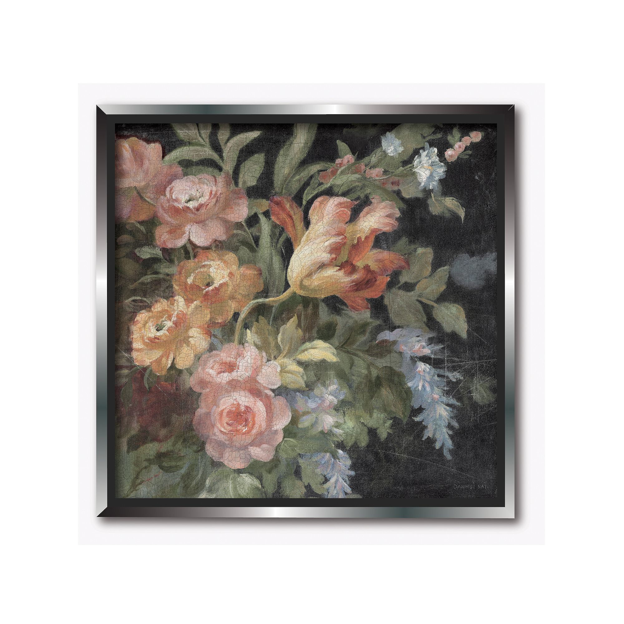 COURTSIDE MARKET Seaside Garden II Framed Canvas Wall Art, Multi Color