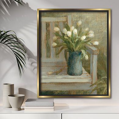 COURTSIDE MARKET Tulip Bouquet Framed Canvas Wall Art