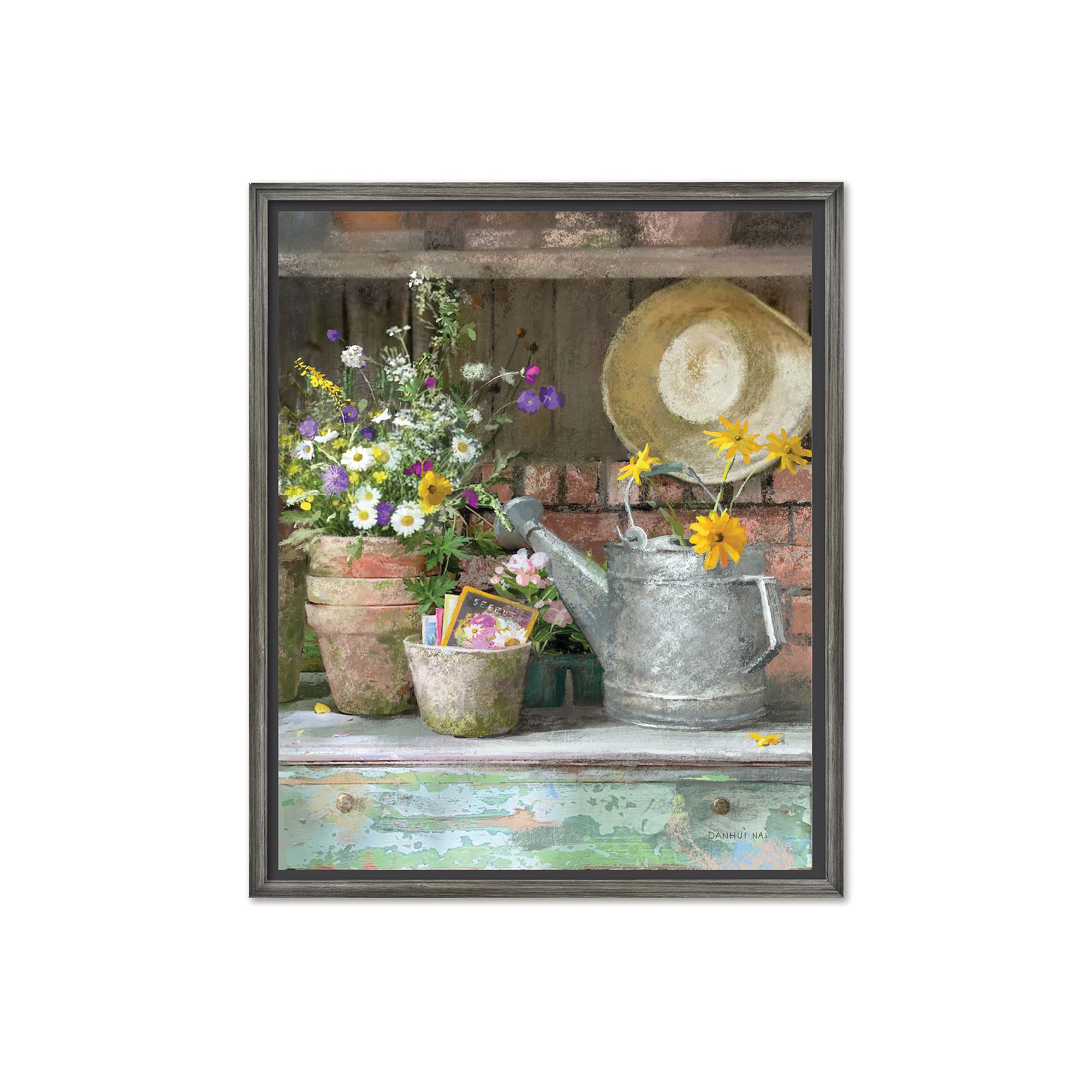 COURTSIDE MARKET Seasons IV Framed Canvas Wall Art, Multi Color