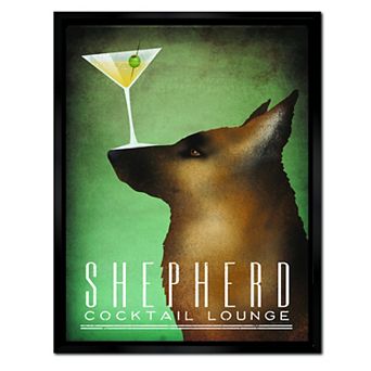 COURTSIDE MARKET Shepherd Martini Framed Canvas Wall Art