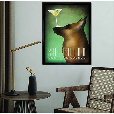 COURTSIDE MARKET Shepherd Martini Framed Canvas Wall Art