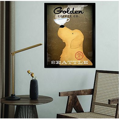 COURTSIDE MARKET Golden Coffee Co. Framed Canvas Wall Art