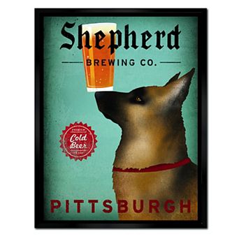 COURTSIDE MARKET Shepherd Brewing Framed Canvas Wall Art