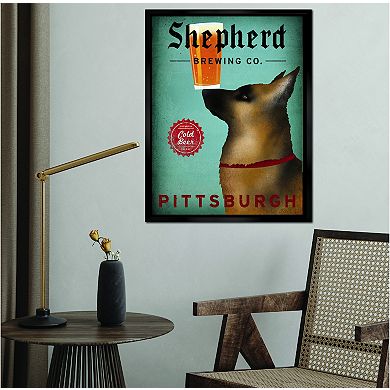 COURTSIDE MARKET Shepherd Brewing Framed Canvas Wall Art