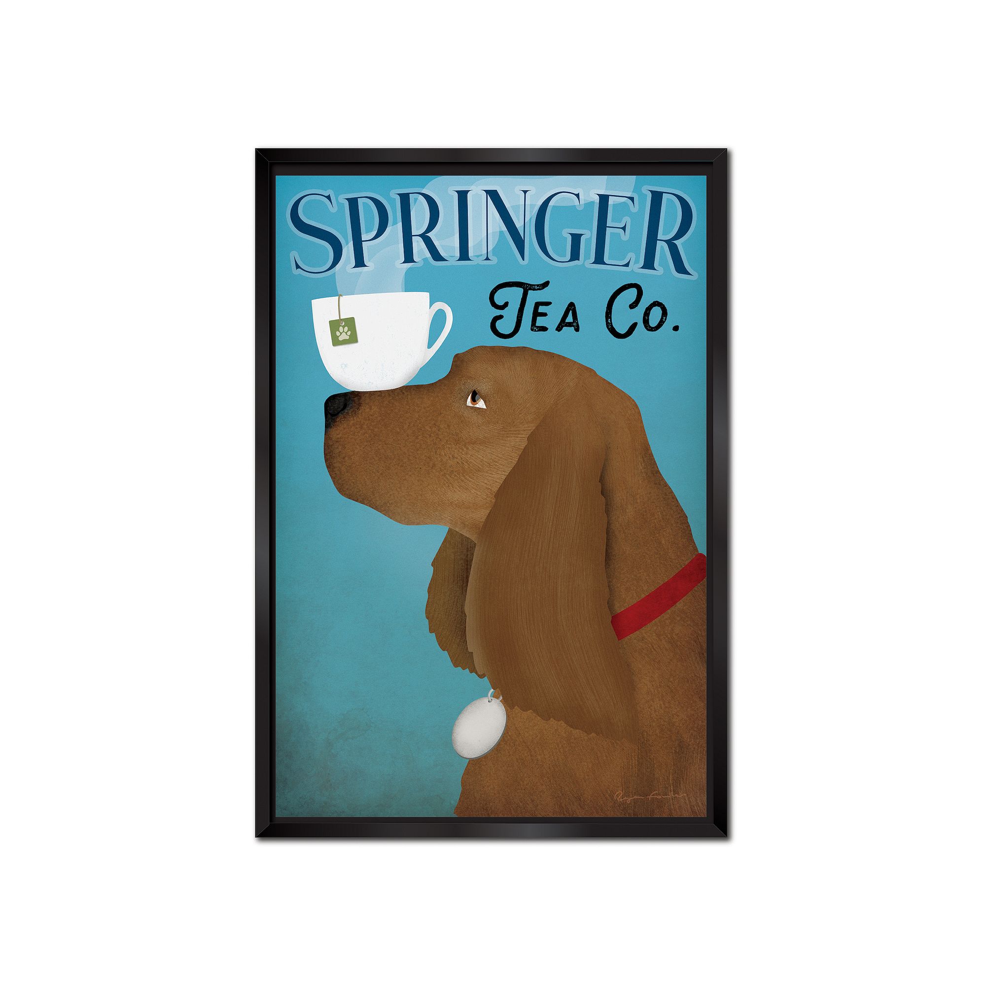 COURTSIDE MARKET Brown Springer Tea Framed Canvas Wall Art, Multi Color