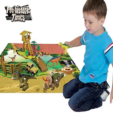 Red Box Toy Pre-Historic Times Dinosaur Park with T-Rex & Triceratops Toys