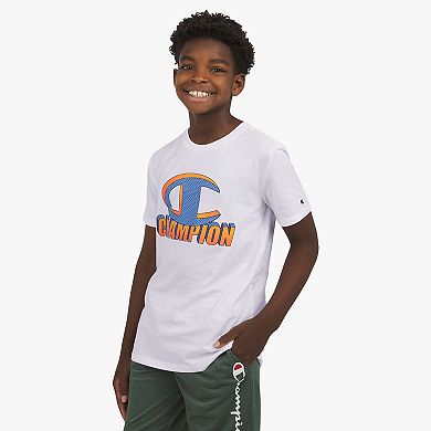 Boys 8-20 Champion® 3D Pop Art Logo Short Sleeve Graphic Tee