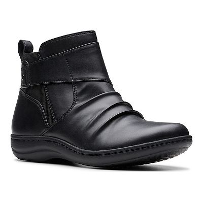 Clarks black ankle boots sale on sale