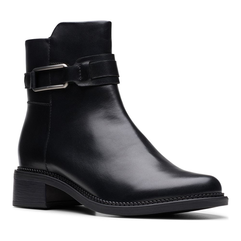 Clarks Women's Maye Ease Boots- Black Leather main image 0