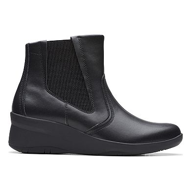 Clarks® Suttyn Rae Women's Leather Wedge Ankle Boots