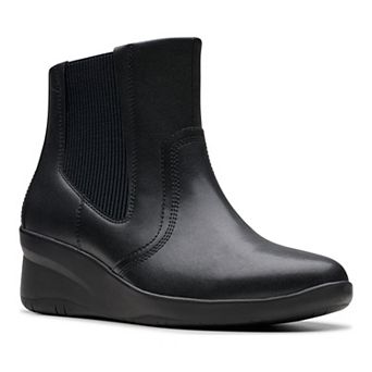 Clarks® Suttyn Rae Women's Leather Wedge Ankle Boots