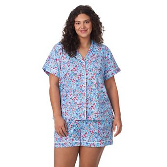 Plus Size Draper James 2 pc Short Sleeve Notch Pajama Top & Pajama Shorts Set
