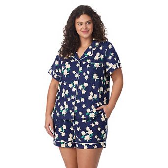 Plus Size Draper James 2 pc Short Sleeve Notch Pajama Top & Pajama Shorts Set