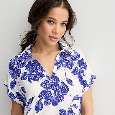Women's Draper James Woven Collared Midi Sleep Dress