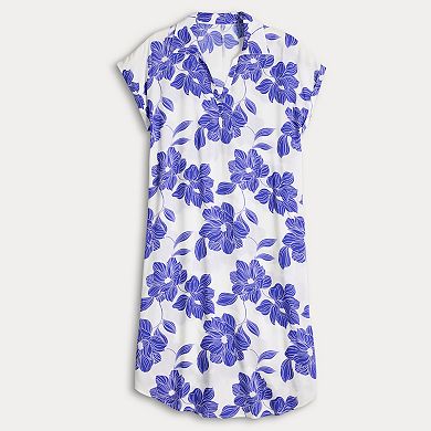 Women's Draper James Woven Collared Midi Sleep Dress