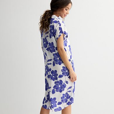 Women's Draper James Woven Collared Midi Sleep Dress