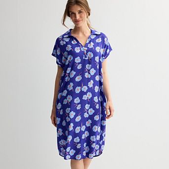 Women's Draper James Woven Collared Midi Sleep Dress
