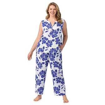 Plus Size Draper James 2 pc Pajama Tank & Cropped Pajama Pants Sleep Set