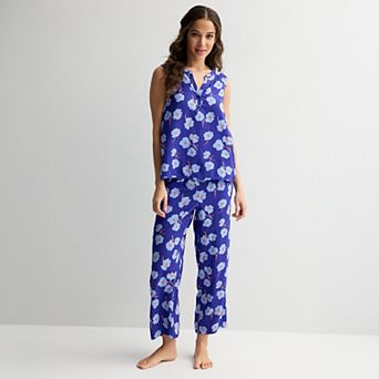 Women's Draper James 2 pc Pajama Tank & Cropped Pajama Pants Sleep Set