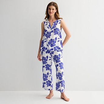 Women's Draper James 2 pc Pajama Tank & Cropped Pajama Pants Sleep Set