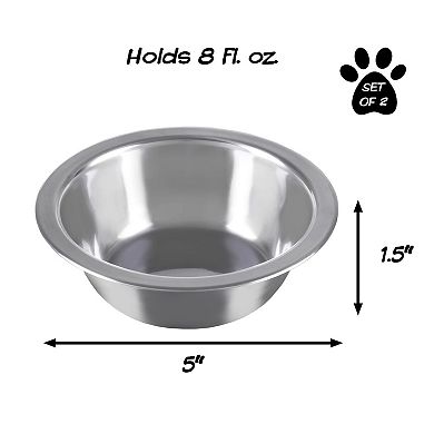 PetMaker Stainless Steel Hanging Dog Bowl Set