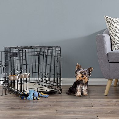 PetMaker Stainless Steel Hanging Dog Bowl Set