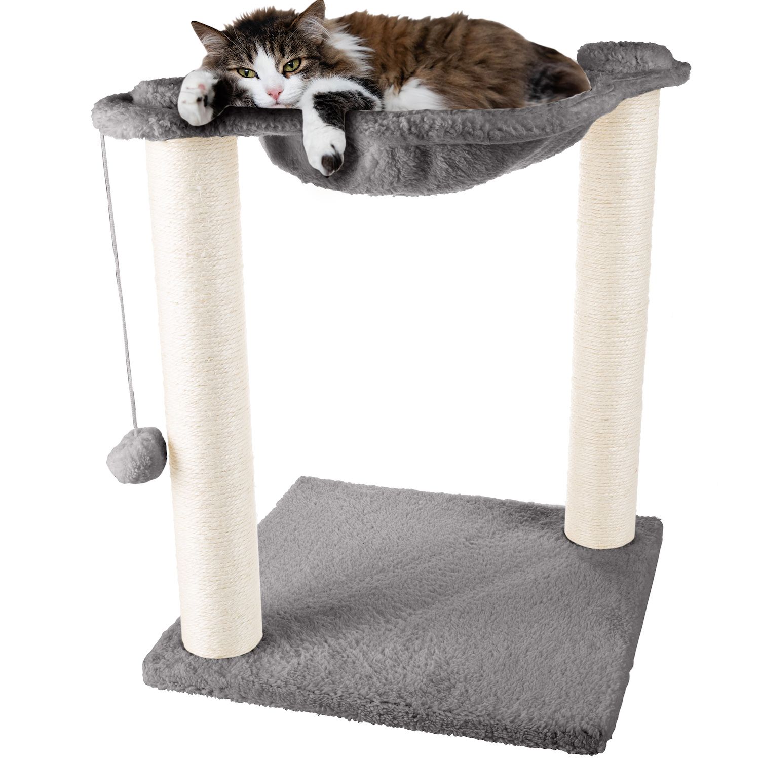 PetMaker Cat Hammock with Scratching Posts - Gray