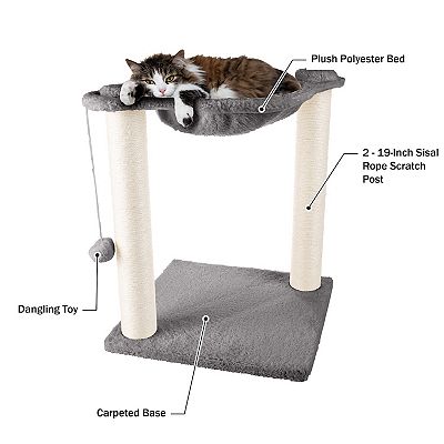 PetMaker Cat Hammock with Scratching Posts