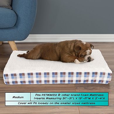 PetMaker Dog Bed Replacement Cover Duvet with Sherpa Top