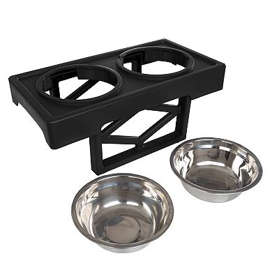 PetMaker Adjustable Raised Dog Bowl Stand