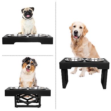 PetMaker Adjustable Raised Dog Bowl Stand