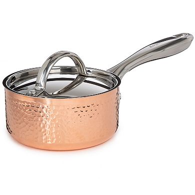 BergHOFF Vintage 15 pc Tri-Ply Copper Cookware Set with Lids