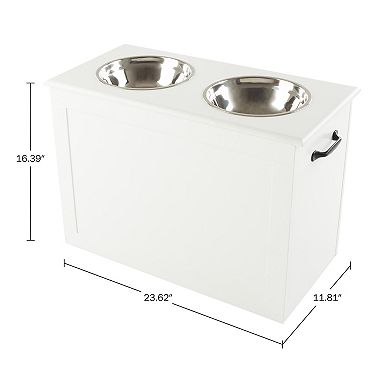 PetMaker Elevated Dog Bowls with Storage