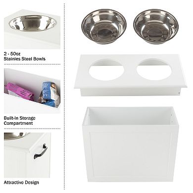 PetMaker Elevated Dog Bowls with Storage