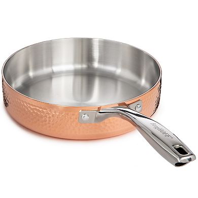BergHOFF Vintage 5 pc Tri-Ply Hammered Copper Cookware Set with Lids