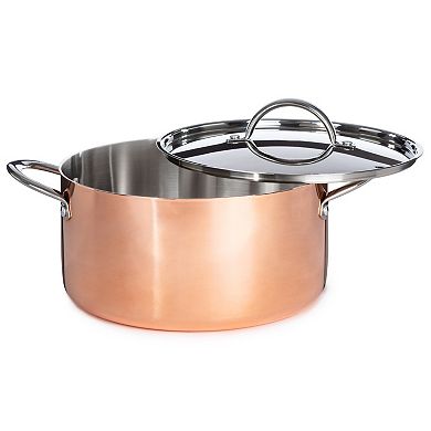 BergHOFF Vintage 6 pc Tri-Ply Copper Cookware Set with Lids