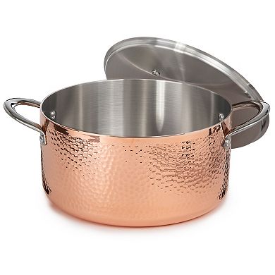 BergHOFF Vintage 13 pc Tri-Ply Copper Cookware Set with Lids