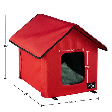 PetMaker Heated Pet House with Sherpa Pad