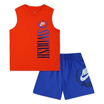 Boys 4-7 Nike "Swoosh" Muscle Tank Top & Shorts 2 pc Set