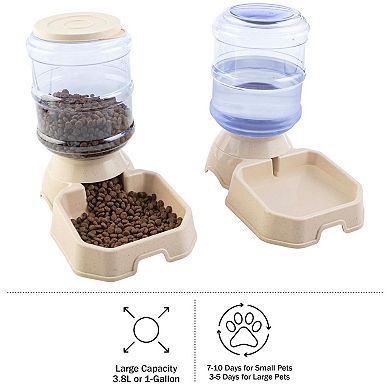 PetMaker 2-Pack of 3.8L/1G Automatic Pet Feeders