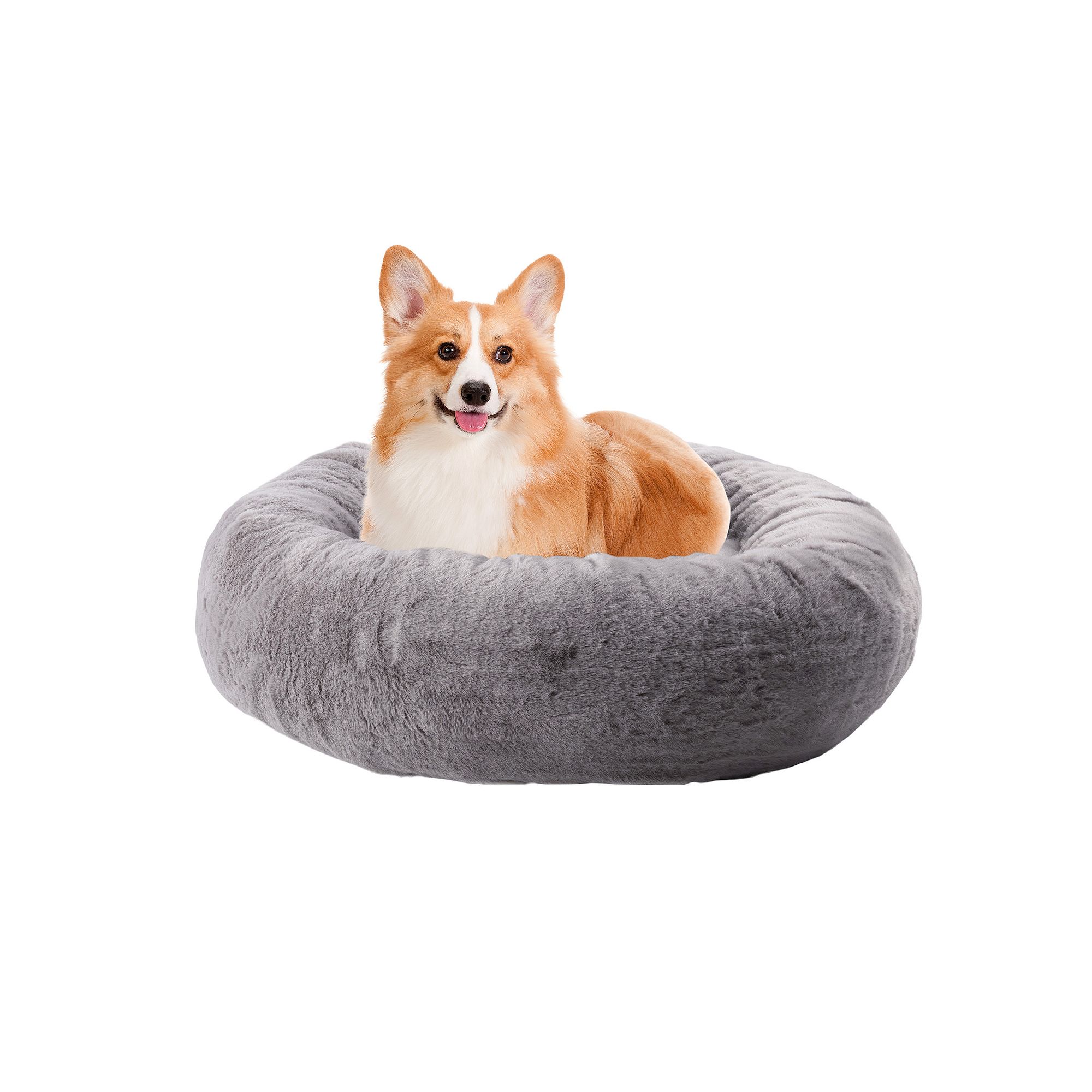 PetMaker 30-in. Medium Pet Donut Dog Bed, Gray