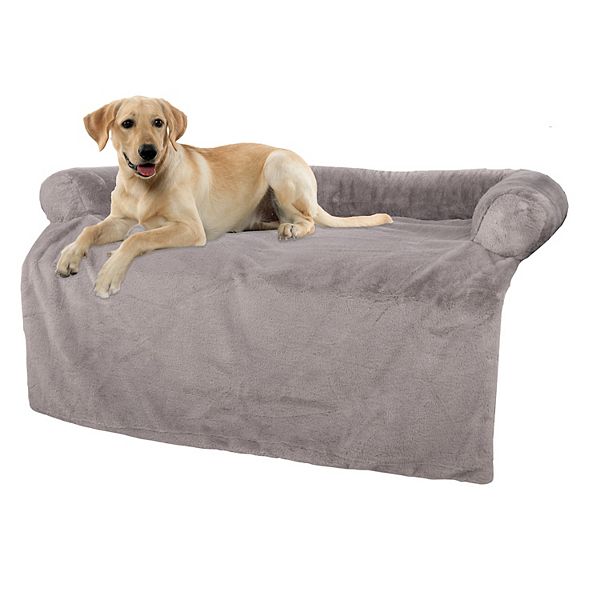 PETMAKER Dog Bed for Medium Pets - Plush Couch Covers for Dogs (Gray)
