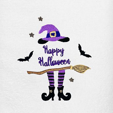 Linum Home Textiles Hat-Broom-Legs Embroidered Luxury 100% Turkish Cotton 2-pc. Hand Towel Set