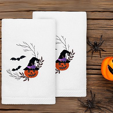 Linum Home Textiles Pumpkin Head Embroidered Luxury 100% Turkish Cotton 2-pc. Hand Towel Set