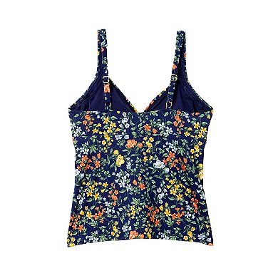 Women's Lands' End Shirred Twist Frame Tankini Swim Top