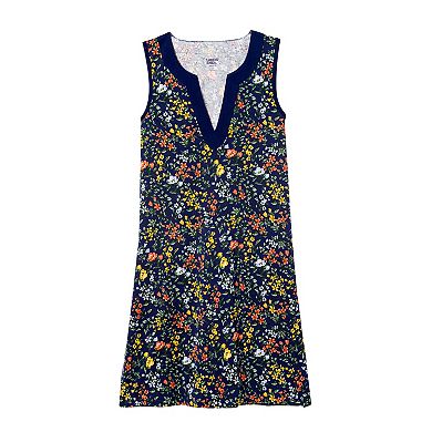 Women's Lands' End Sleeveless Split Neck Swim Coverup Dress