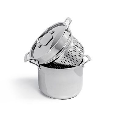 BergHOFF Professional 13 pc Tri-Ply 18/10 Stainless Steel Cookware Set with Stainless Steel Lids