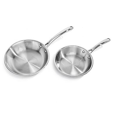 BergHOFF Professional 13 pc Tri-Ply 18/10 Stainless Steel Cookware Set with Stainless Steel Lids