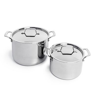 BergHOFF Professional 13 pc Tri-Ply 18/10 Stainless Steel Cookware Set with Stainless Steel Lids